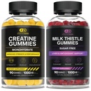SKUTECZNA NUTRA Kreatura Monohydrat Gummie 90ct & Sugar Free Milk Tistle Gummie 90ct