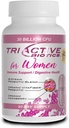 Podstawowe źródło Triactive Biotics for Women - Probiotyki dla kobiet z 18 Szczepów, Organic VitaFiber Prebiotic & Żurawiny do Gigestive Support, Immune Defense, Urynary, Zdrowie pochwy - 90 Kapsułki