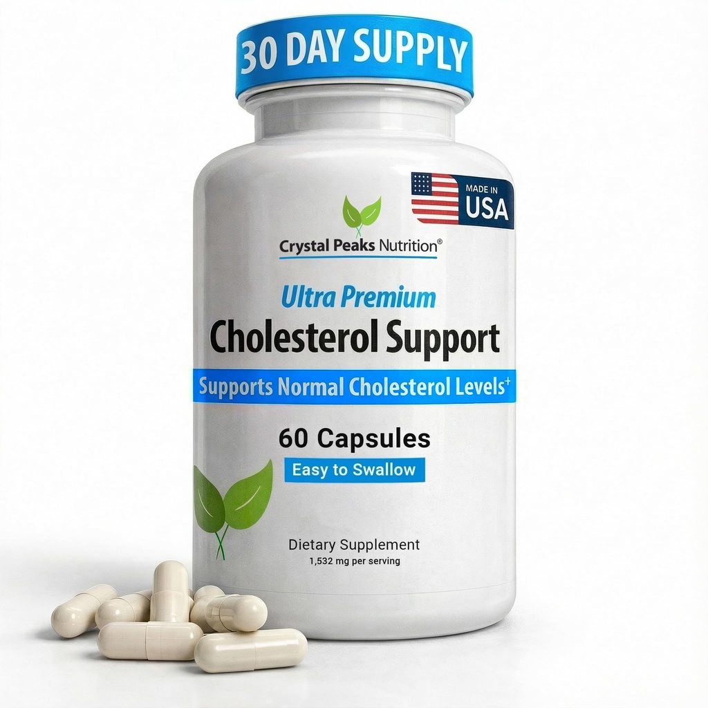 Suplement Cholesterolu - All- Natural Ingredients to Support Normal Colesterol Levels. Obsługuje optymalne krążenie. kapsułki