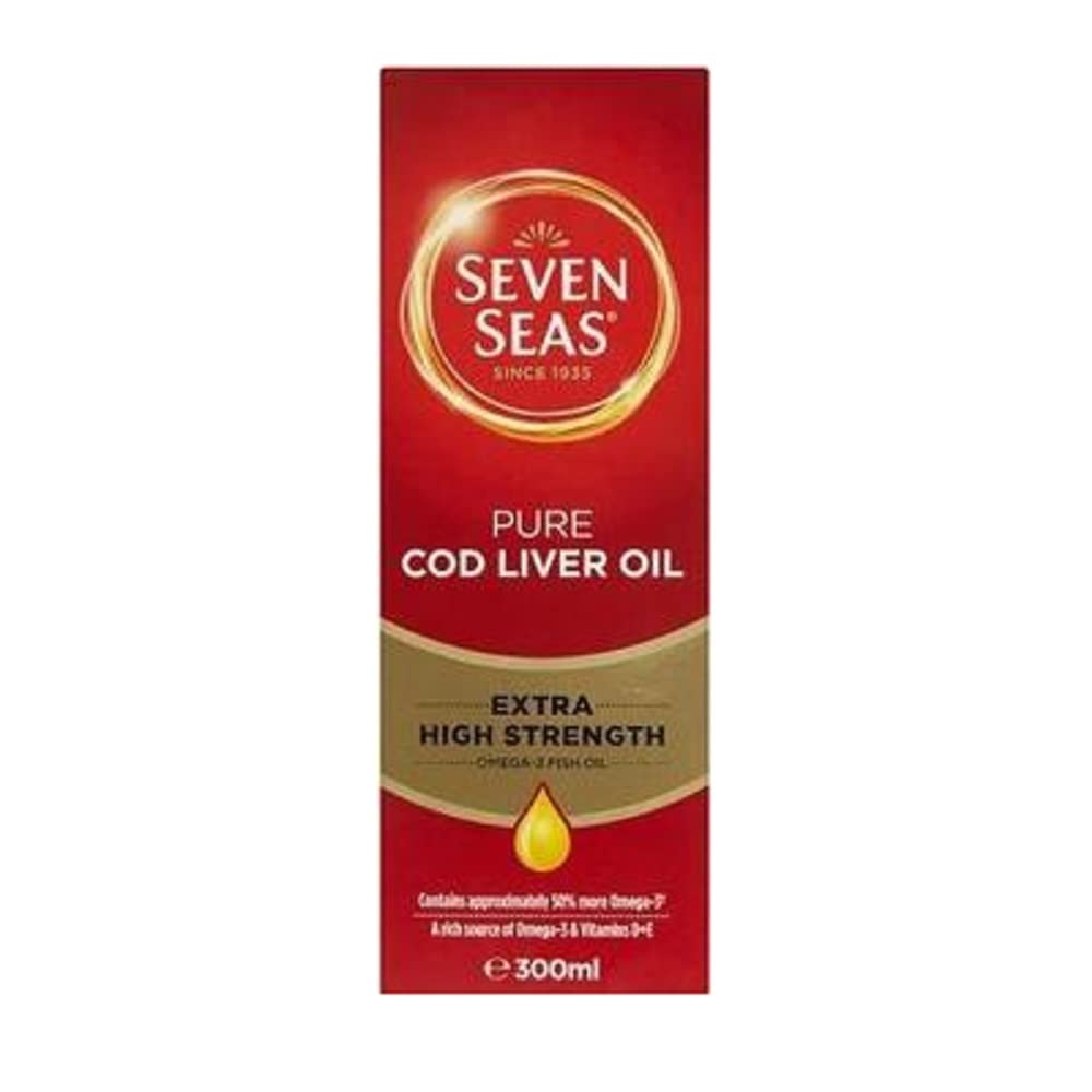 Seven Seas Pure Cod Liver Oil Wysoka wytrzymałość 300ml