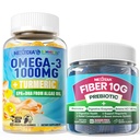 Wegańskie Omega-3 1000mg + kurkuma, gumki włókniste