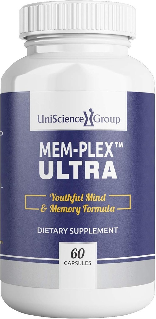 Mem- Plex Ultra, Natural Memory Supplement with Phosphatidyl Serine, Bacopa Monniera Extract and Neurofactor Whole Coffee Fruit Extract, 60 kapsułki