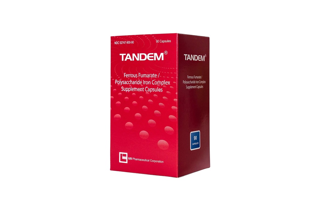 Tandem- 106 mg Żelaza elementarna - Łatwa do połykania Wysoka tolerancja - bezosorowa i bez smaku