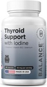 Balancebreens Tyroid Supplement z jodyną, L- Tyrozyną, Witaminą B12 & Selenium, 30 Kapsułek Veg - Energia, Metabolizm i Focus Support