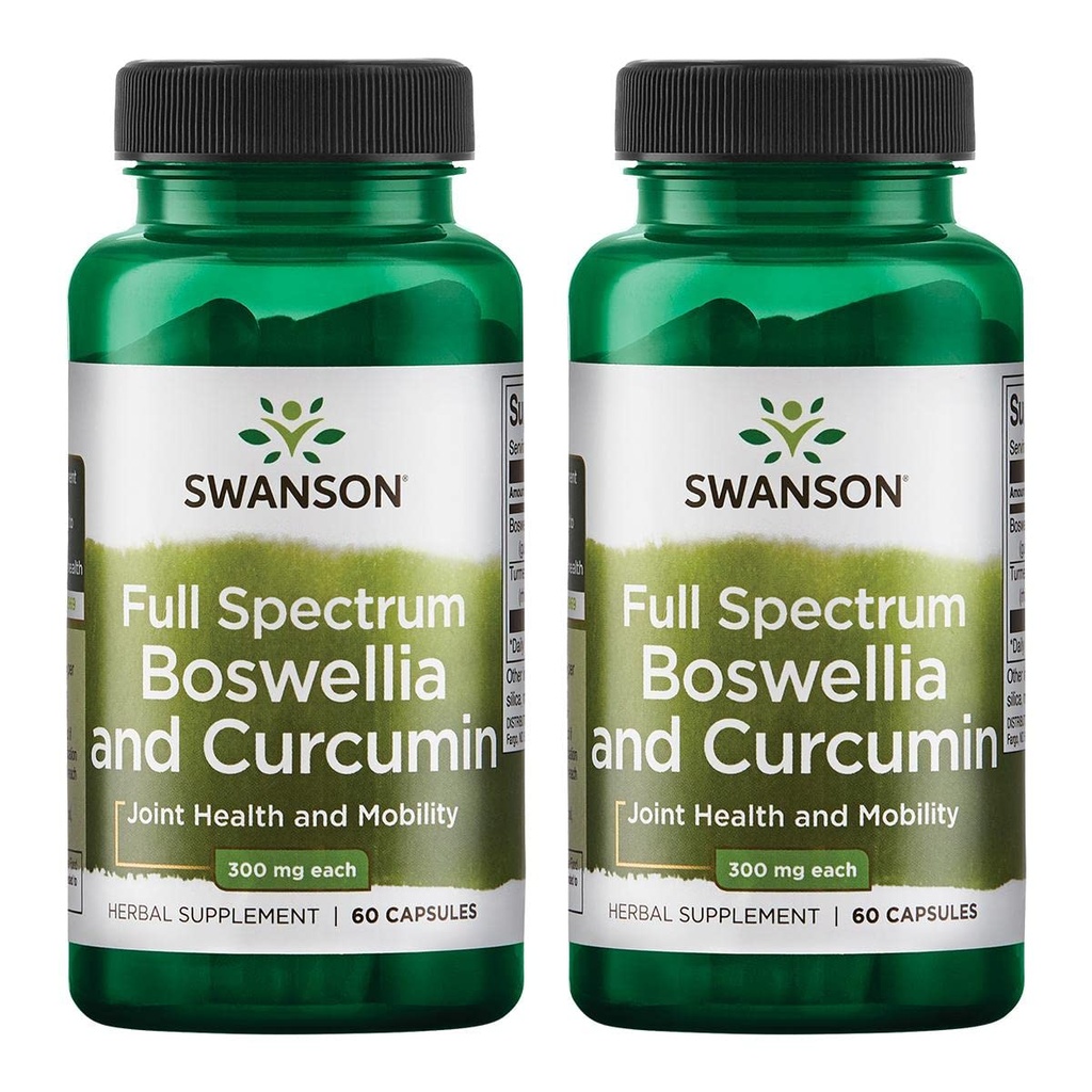 Swanson Full Spectrum Boswellia & Curcumin Natural Wellness Formula - (60 kapsułek) (2 opakowania)