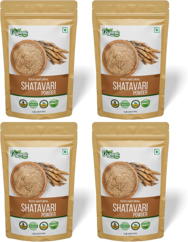 Opanuj swoją witalność: Odkurzyć swoją kobiecą esencję z Shatavari proszku organiczny mieszanka - 16 uncji (Pack of 4) - Czysty i naturalny Ayurvedic dla holistycznego wsparcia zdrowia kobiet