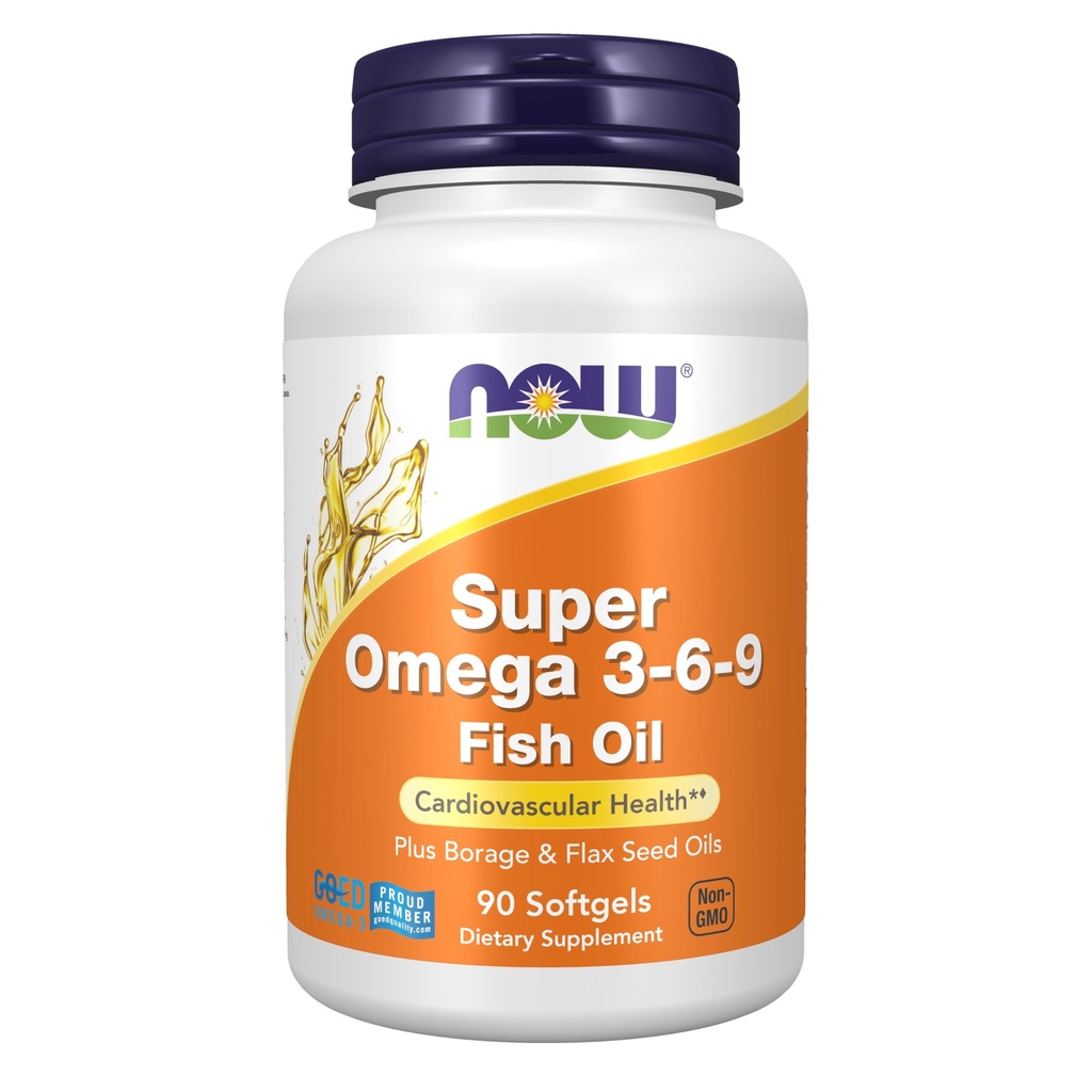 Teraz suplementy, Super Omega 3- 6- 9 1200 mg z mieszanką ryb, Borage i olejek lnianych, 90 Softgels