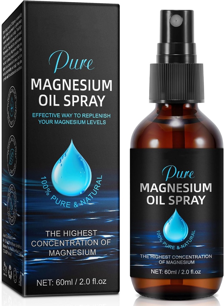 Generyczny olej magnezowy Spray, Olej magnezowy do stóp, 100% Czysty organiczny naturalny olej magnezowy Spray, Łatwy do Absorbowania Zastosowanie, Olej magnezowy Spray do stóp