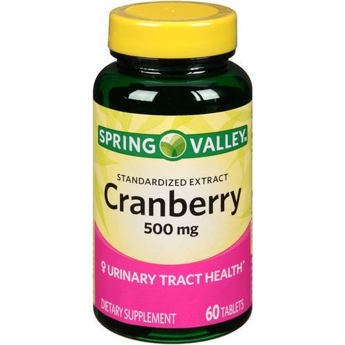 Spring Valley - Żurawina 500 mg, Wyciąg standardowy, 60 tabletek