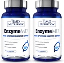 1MD EnzymeMD Nutrition EnzymeMD - Suplement do Enzymów Żywieniowych - Document Documentated 124; 18 Enzymy oparte na Plantach - Support Gas & Bloating Support 124; 120 Kapsułki (2- Pack)