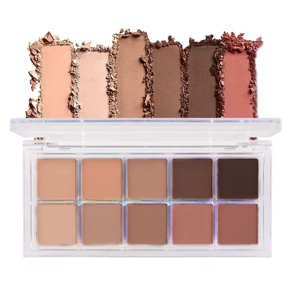 BINGBRUSH 10 Kolory Brązowy Palet Eyeshadow, Ciepły Toned Wysoka Pigmentowana Matte Eyeshadow, Natural Neutral Eyeshadow Ultimate Makeup Palette, Vibrant Make Up Palets Kit