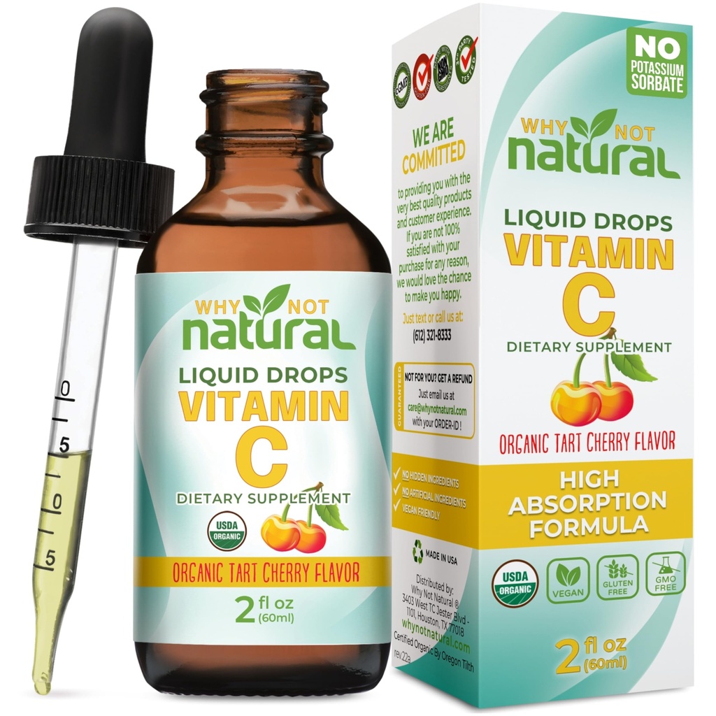 Dlaczego nie naturalny organiczny ciecz witamina C suplement kropli