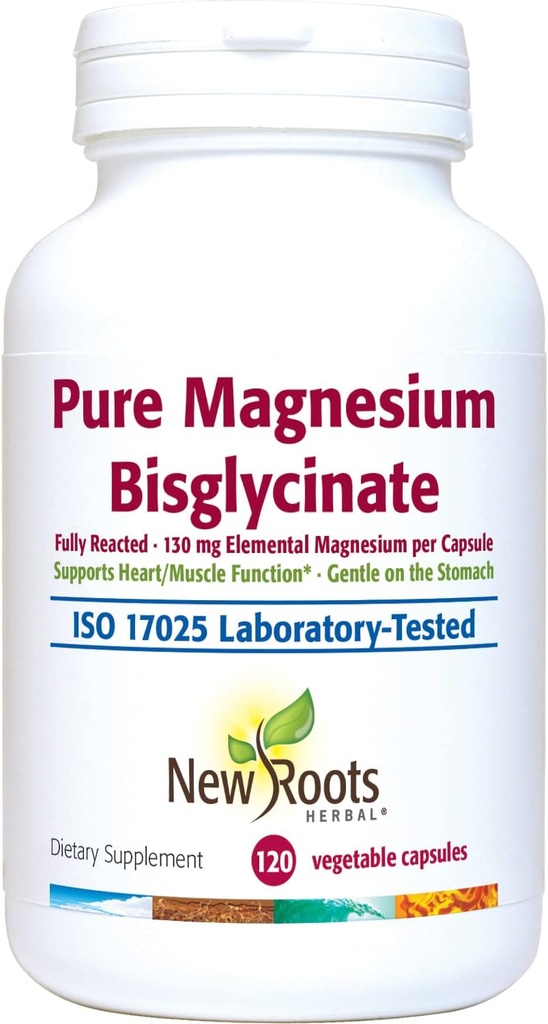Czysty suplement bisglicynianu magnezu (130 mg) 124; Ulepszony glicynian magnezu, Łagodność w żołądku, brak efektu laksacyjnego (120 Czapek Veg) 124; NOWA KOLEJKA HERBAL