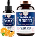 WINDSOR BOTANICALS Probiotyki waginalne i płynny suplement żelaza żeński