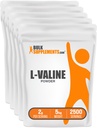 BulkSupplements.com L- Vanine Powder - Valine Amino Acids Supplement, BCAA Energy Powder - Unflavored & Gluten Free, 2g na serving, 1kg (2,2 lbs) (Opakowanie 5)