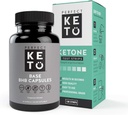 Perfect Keto Exgenous Ketones Base BHB Supplement (60 kapsułek) - Ketogenic Diet Support Weight Management, Energy & Focus - Ketosis Beta- Hydroksymaślan z (100 szt) Keto Strips Bundle