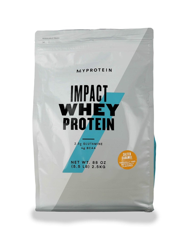Myprotein - Impact Whey Protein Powder Blend - Natural Flavored Drink Mix - Daily Protein Intake for Superior Performance - Salted Karmel (5,5 funtów, Opakowanie po 1)