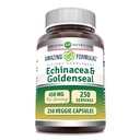 Amazing Echinacea Echinacea z Goldenseal Supplement EX124; 450 Mg EX124; Veggie Capsules EX124; Non- GMO EX124; Gluten Free EX124; Made in USA (1 Pack, 250 Count)