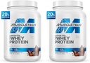 MuscleTech Grass Fed Shey Protein Powder for Muscle Gain, Growth Hormon Free, Non-GMO, Gluten Free, 20g Protein + 4,3g BCAA, Triple Chocolate, 1,8 lbs (Opakowanie po 2)