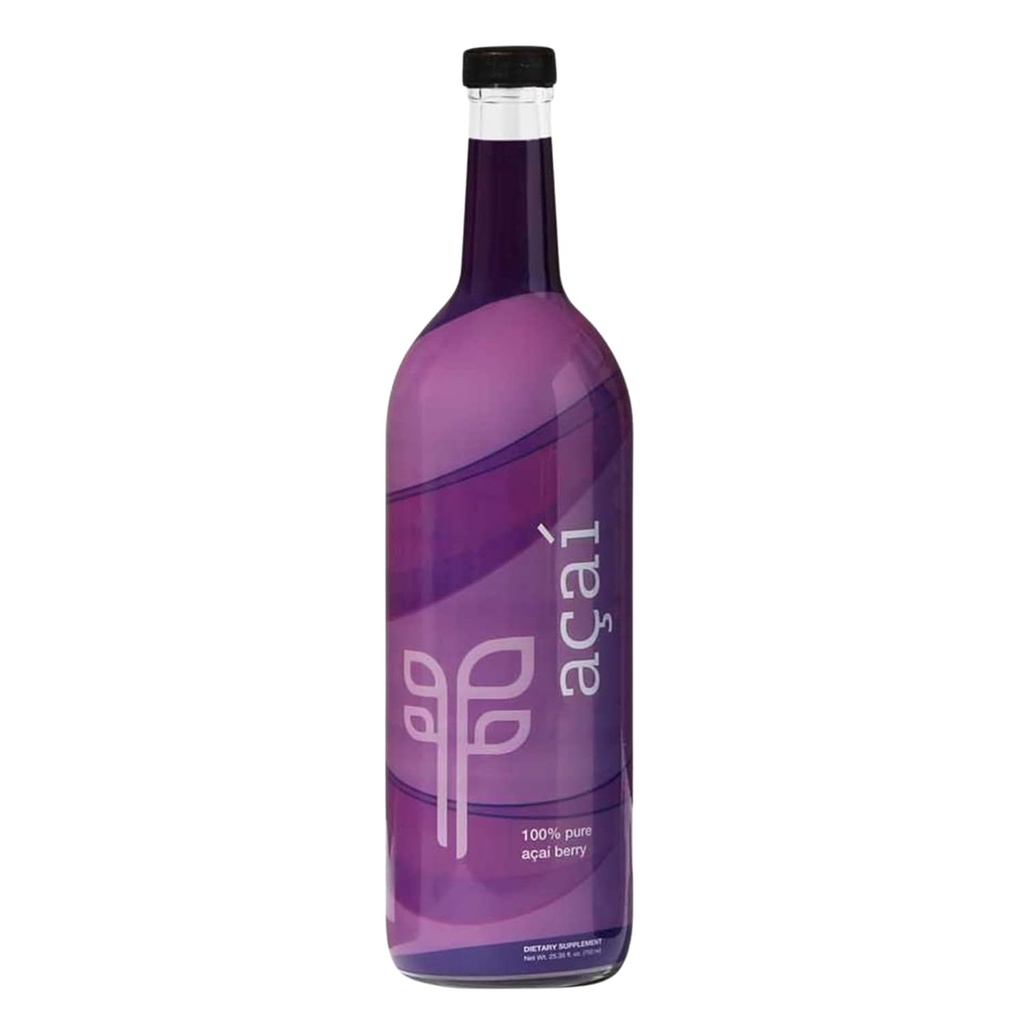 Czysty 100% Acai (750 ml) Sok z nadsiarczanu - pakowany z przeciwutleniaczami, Esential Fatty Acids & Phytonutrients. Bez cukru, bez rozcieńczania, bez glutenu i koszerne