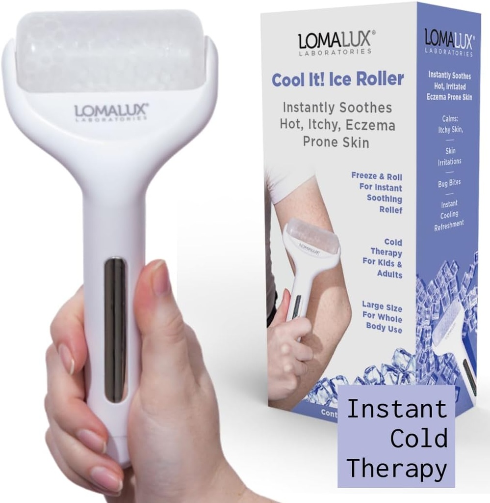 Loma Lux Cool IT! ICE Roller - Whole Body Cold Therapy Tymczasowo łagodzi Swędzenie skóry, podrażnienie skóry, wyprysk, wysypki skórne, drobne oparzenia, oparzenia słoneczne