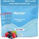 Nectar Energy Booster - Kofeina organiczna, B12 & Elektrolity - Bez cukru & Zero Calorie - Zdrowa kawa, Napoje energetyczne i Soda alternatywna - Hydration & Suplement energii (Berry 30 Pakiety proszku)