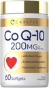 Carlyle CoQ10 200mg Softgels 124; 60 Hrabia 124; z Black Pepper 124; Zwiększona absorpcja 124; Non- GMO, Gluten suplement wolny