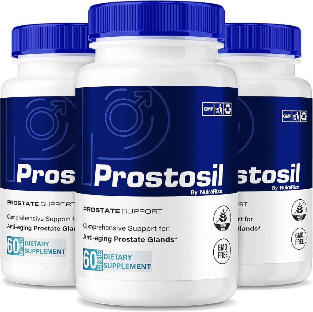 (3 Pack) Kapsułki Prostosil, Wszystkie Naturalne Formuły Wsparcia Zdrowia Prostate, Maksymalna moc Suplement ziołowy do kontroli i zdrowia ogólnego, Pigułki witaminy Prosto Sil Oficjalny przegląd (180 Kapsułki)