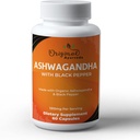 Certified Organic Ashwagandha z Organic Black Pepper Supplement - 1310mg - Non-GMO, Gluten- Free - 3. Party Lab Tested