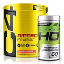 C4 Ripped & SuperHD, Termogeniczny Pasek, C4 Ripped Pre Workout Powder, Cherry Limeade 30 Służenia + SuperHD z Capsimax i Green Tea Extract, 60 Służenia