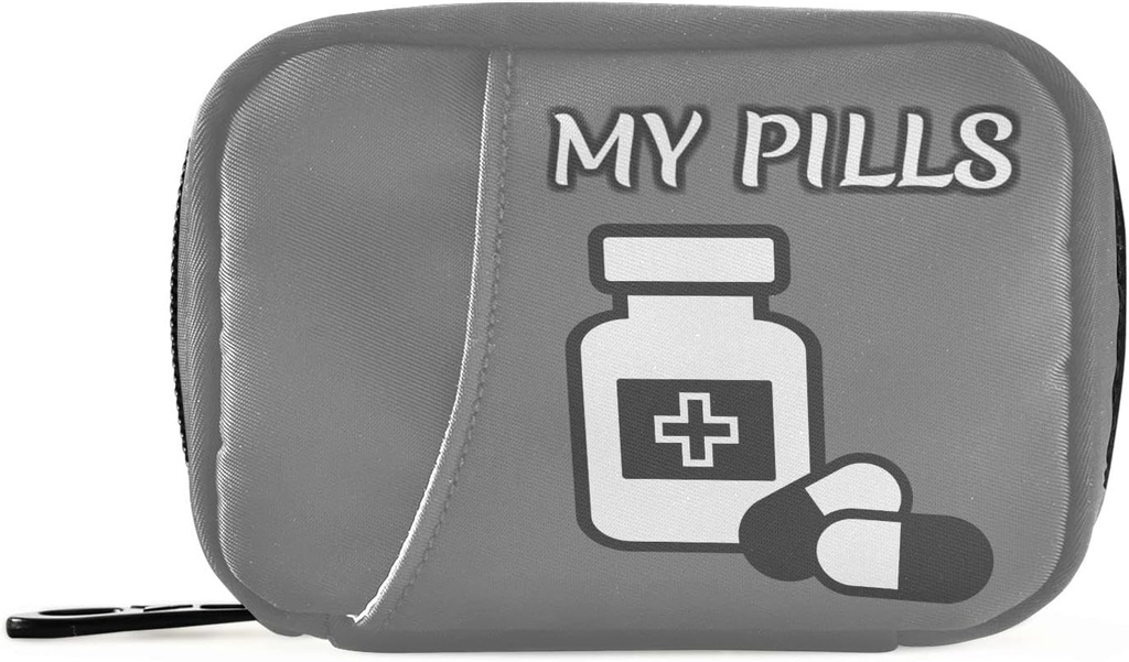 Pill Organizer Medicine Bottle Pill Box 7 dzień Pill Case Bag Travel Pill Organizer Bag z Zipper przenośny tygodniowy Case Compact Rozmiar dla posiadacza suplementu witaminy