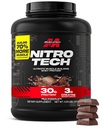 Muscletech Serwatka w proszku (Czekolada mleczna, 4 funty) - Nitrotech Ultimate Muscle Building Formula z izolatem serwatkowym białka - 30 g białka, 3 g kreatyny i 6,8 g BCAA - Packaging May Vary