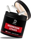 Cytrynian magnezu 500 mg Kapsułki (Citrato de Magnesio) - Czysty suplement magnezu do wsparcia systemu pokarmowego, Produkcja masy mięśniowej i energii - 150 Kapsułki dla 5-miesięcznego zaopatrzenia