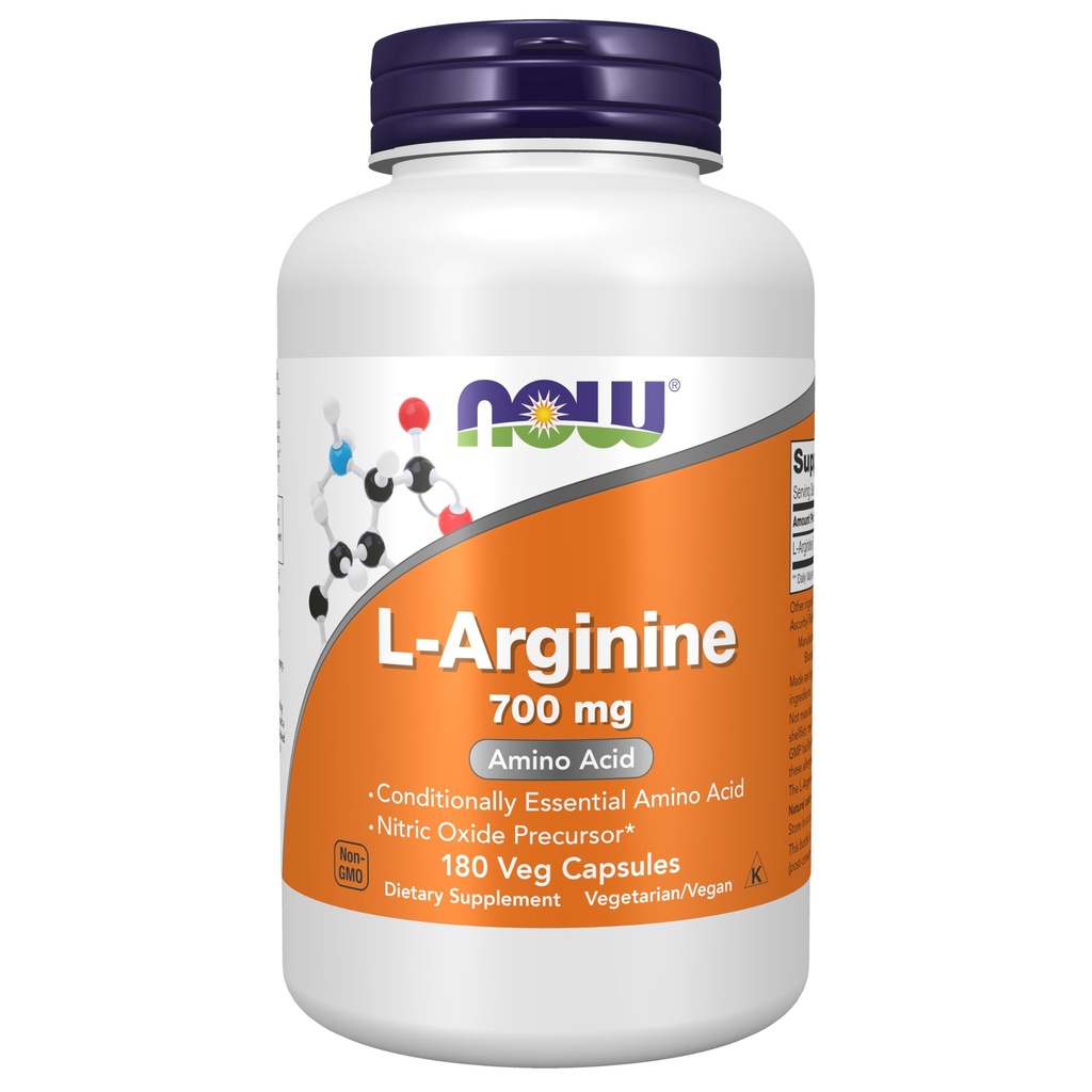 Teraz suplementy żywności, L-arginina 700 mg, azot tlenek Prekursor *, aminokwas, 180 kapsułki