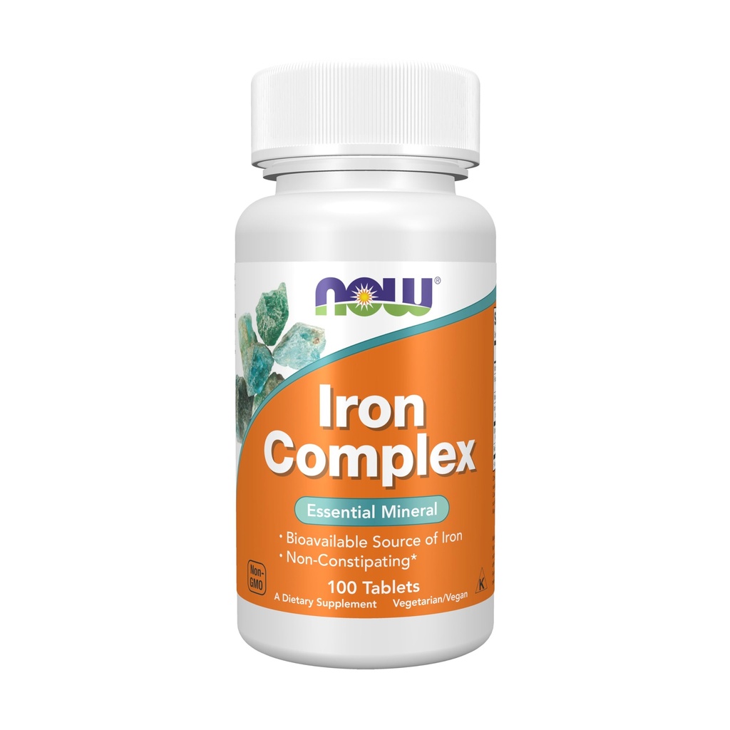 Teraz suplementy żywności, Żelazo Complex, non-Constipting *, Esential Mineral, 100 tabletek