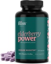 Elderberry z cynkiem i witaminą C dla dorosłych - Sambucus Elderberry Kapsułki - 1000 mg Extract, Suplement immunologiczny dla kobiet i mężczyzn, z przeciwutleniaczem mieszanka owoców, 120 Vegcaps, 60 Day Supply