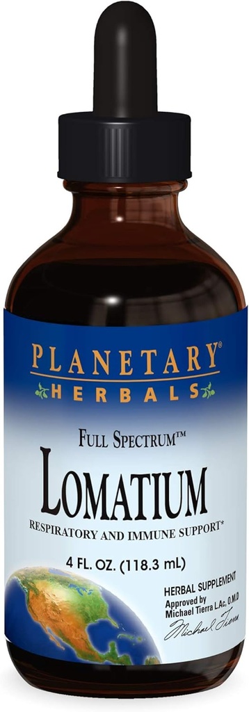 Ziemniaki Planetarne Lomatium Full Spectrum Liquid, oddechowe i immunologiczne Wsparcie, 4 uncje