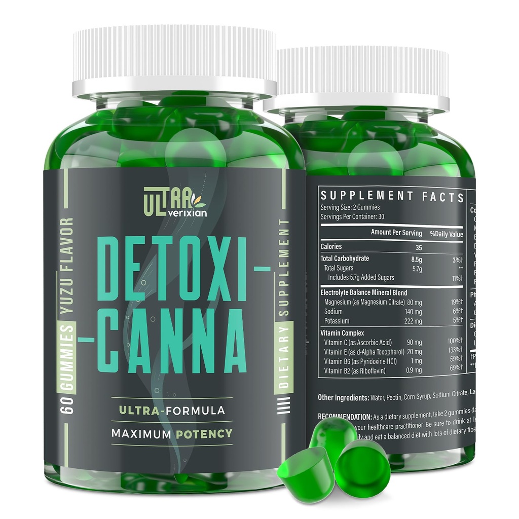 Detox Cleanse Gummies - Wątroba, Gut, Nerki Cleanse Detox & Naprawa, Szybkie i skuteczne pełni ciała Cleanse Best dla kobiet i mężczyzn z Tistle mleka - Natural Plant- oparte suplement detox, 60 Gummies