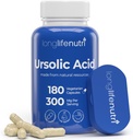 LongLifeNutri Ursolic Acid 300mg - Sourced from Rosemary Leaf Extract, 180 Kapsułki wegetariańskie, Organic Supplement for Muscle Growth & Recovery, 2- Month Supply, Lab Tested, GMP Certified, Made in USA