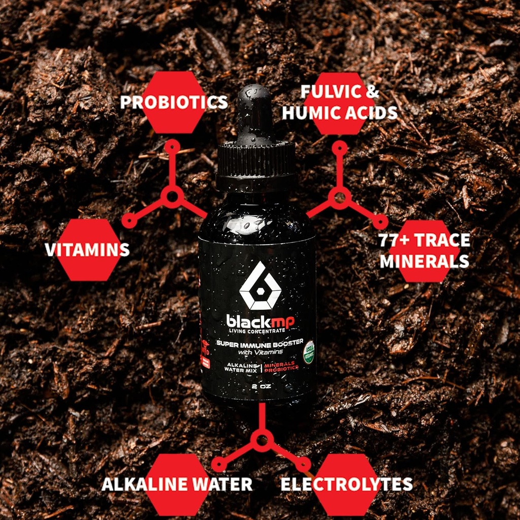 Super immunologiczny Booster Drops z Vitamins- farmaceutyczna klasa Fulvic & Humic Acids & USDA Certified Organic Probiotics. Przywraca zdrowie Gut, wzmacnia system immunologiczny i funkcje ciała. - 2oz