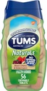TUMS Naturals Ultra Siła Antacid Chews for Heartburn Relief, Black Cherry & Arbuz - 56 Count