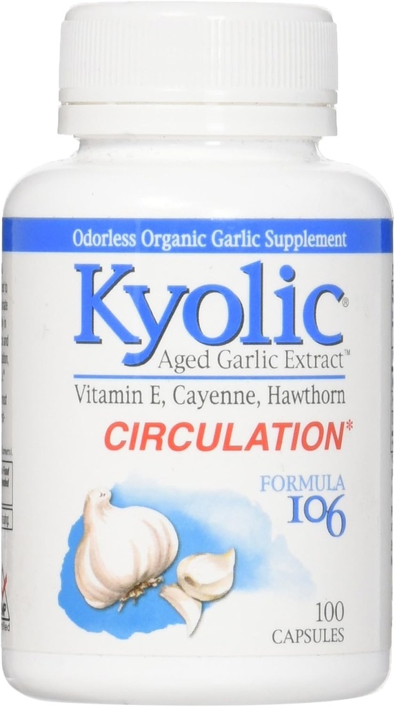 Cyoliczny ekstrakt czosnku Zdrowe serce Formuła 106 - 100 Kapsułki