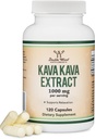 Kava Kava Kapsułki 1,000mg na Serving, 120 Hrabia (Wysoka Czystość Potent 3- 5% Kavalactones Root Extract) Kava Proszek Root Extract for Relaxation (Non-GMO, Vegan Safe) przez podwójne drewno
