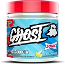 GHOST Gamer: Energy and Focus Support Formuła - 40 Służenia, Sonic Ocean Water - Nootropics & Natural Cafeline for Observation, Dokładność i Czas reakcji - Wegan, Gluten- Free
