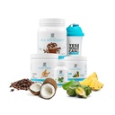 Tak można! Detox Plus Kit, Codzienne Czyszczenie Czysty Fiber Meal Wymiana, Drink Mix, Shake Booster i suplement, Zestaw Oczyszczanie ciała dla kobiet, Daily System Cleanse - Kawa, Aloe Vera Hibiscus