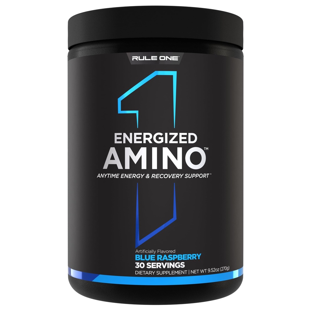 Artykuł 1 Białko Energized Amino - Daytime Energy and Recovery Support with BCAA, Glutamine, Citruline, Beta Alanine, Kofeina z zielonej kawy i ekstrakty z liści herbaty (Blue Malina, 30 Służenia)