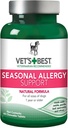 Vet 's Best Dog Alergy Chews, Sezonowe Alergy Chews for Dogs, Dog Itching Skin Relief Chews, Anti Itch for Dogs, 60 Tabletki do żucia
