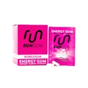 RUN GUM Bubblegum Energy Żucie Guma 50mg Kofeina Tauryna & B- Witaminy na kawałek, 24 Kawałki (Opakowanie 12) Cukier wolny, Zero Calorie, Brak Aspartamu i Gluten wolny