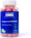 Swanson WIO ™ magnesiUMMIES ™ Wsparcie stresowe, Heart Health, Stress, Arbuz, Magnez 336mg, Wegan, Non-GMO, Gluten- Free, Bone Health - 12oz Butelka, 120 Gummies (30- Day Supply)