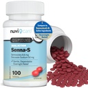 Senna Plus Laxative Stool Softener - Docusate Sodu (50mg) Stool Softener with Stimulant Laxative Sennosides (8.6 mg) - Porównaj z Senokot-S w przypadku sporadycznego zmniejszenia zaparcia * (100 tabletek)